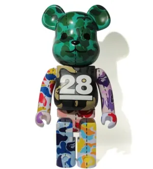 A Bathing Ape 28th Anniversary 1000% Green Be@rbrick x Bape- A Bathing Ape