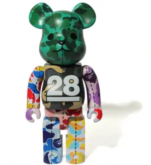 A Bathing Ape 28th Anniversary 400% Green Be@rbrick x Bape- A Bathing Ape