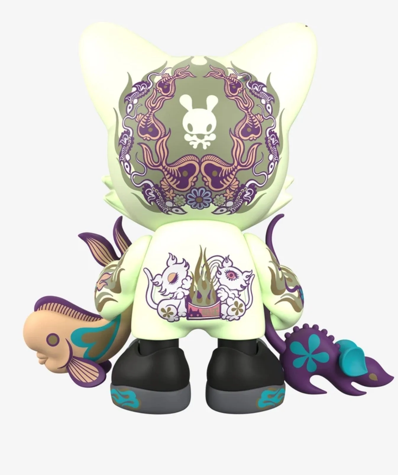 Ailurophile Glow SuperJanky Art Toy by Junko Mizuno x SuperPlastic