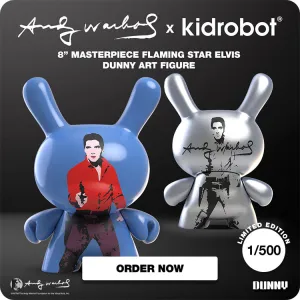 Andy Warhol 8” Masterpiece Flaming Star Elvis Dunny Art Figure - Limited Edition of 500 (PRE-ORDER)