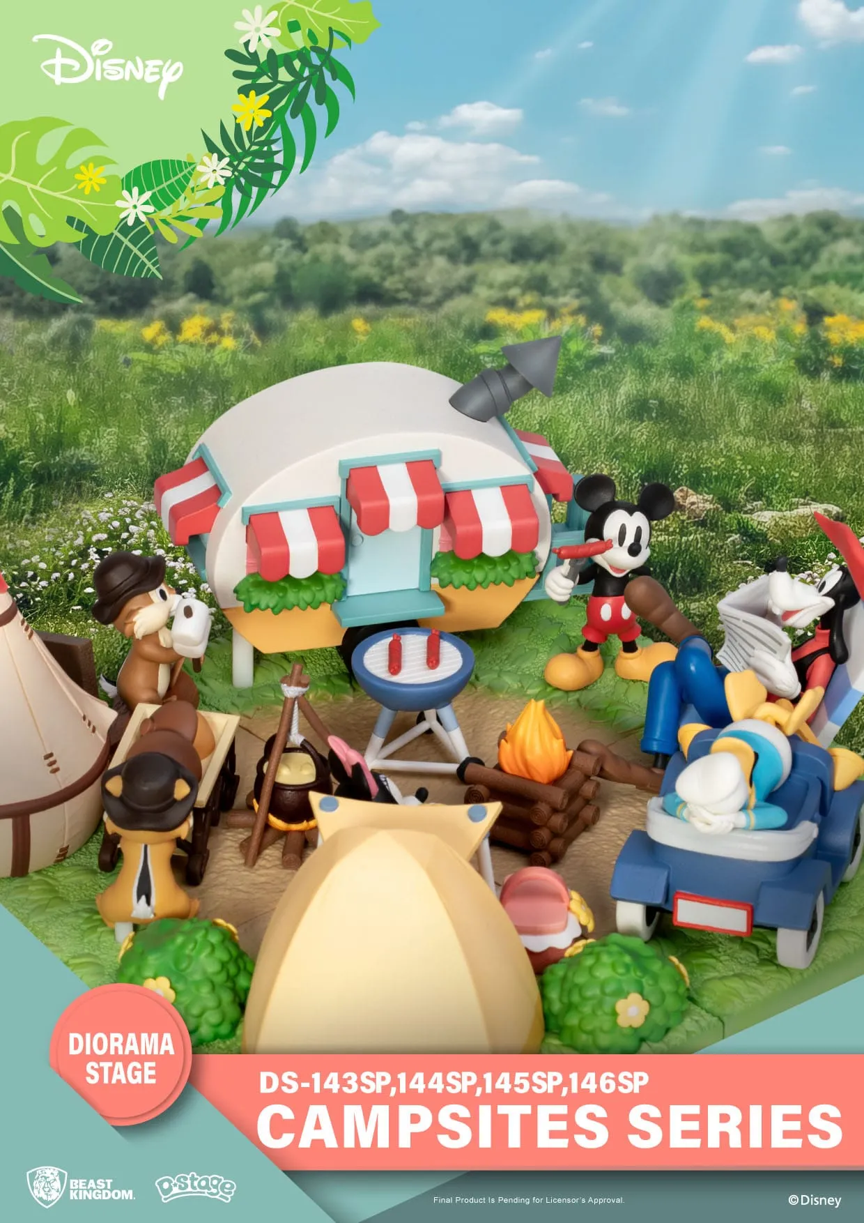 Beast Kingdom Disney Campsite Series Minnie & Pluto Special Edition D-Stage PVC Diorama Statue