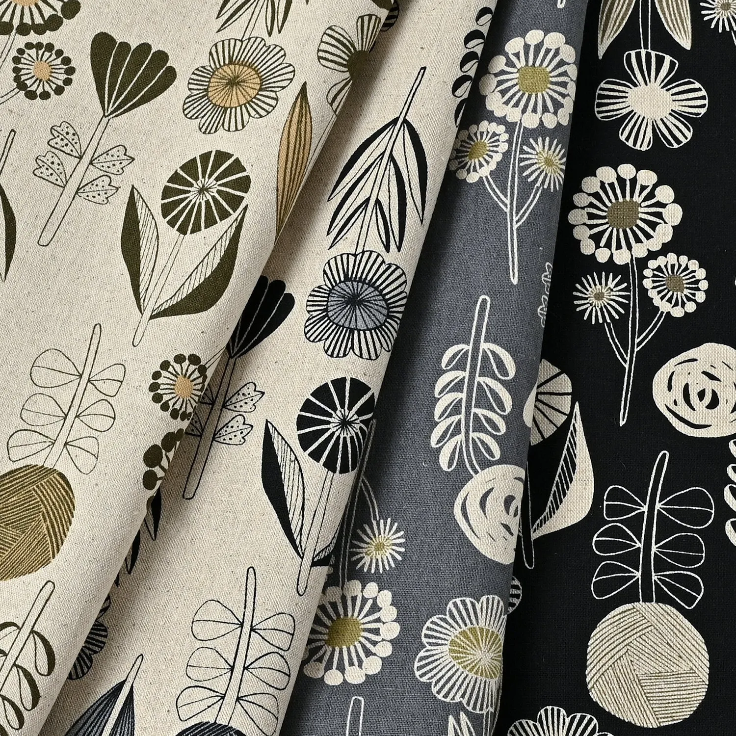 Bloom by bookhou - Flower Cotton Linen Canvas EKX-1400-2
