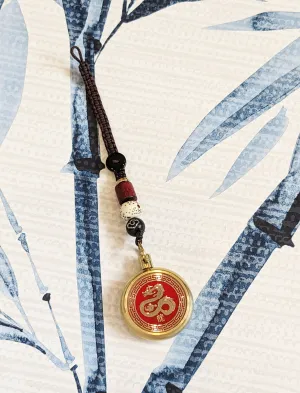 Chinese Zodiac 2024 Year of The Dragon Lucky Coin Charm Keyring
