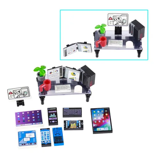 Creative City Building Blocks: Office Scene Set for Imaginative Play