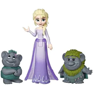 Disney Frozen 2 Elsa Small Doll with Troll Figures