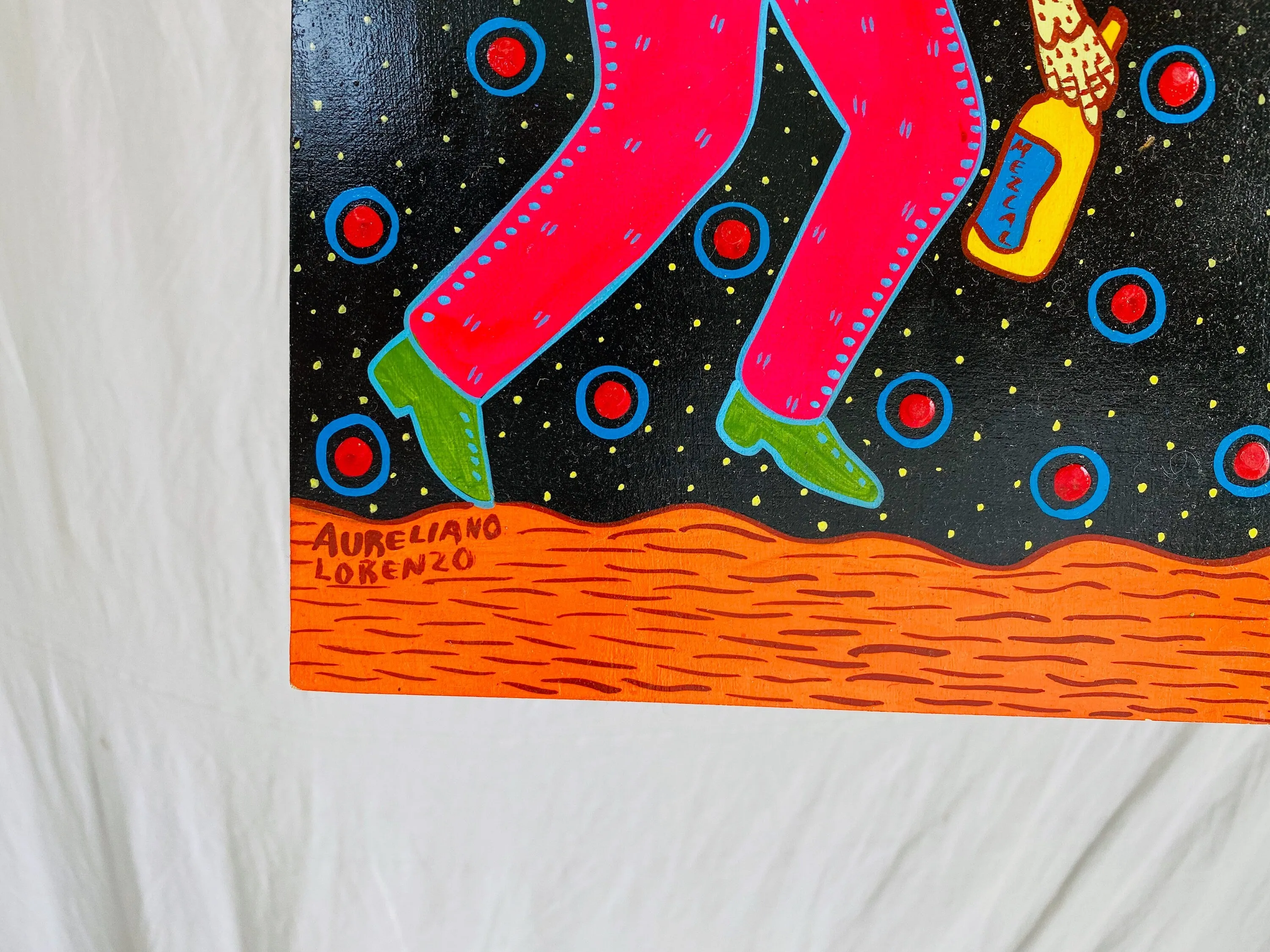 Folk Art Painting by the Lorenzo Family. Mexico. Diablo