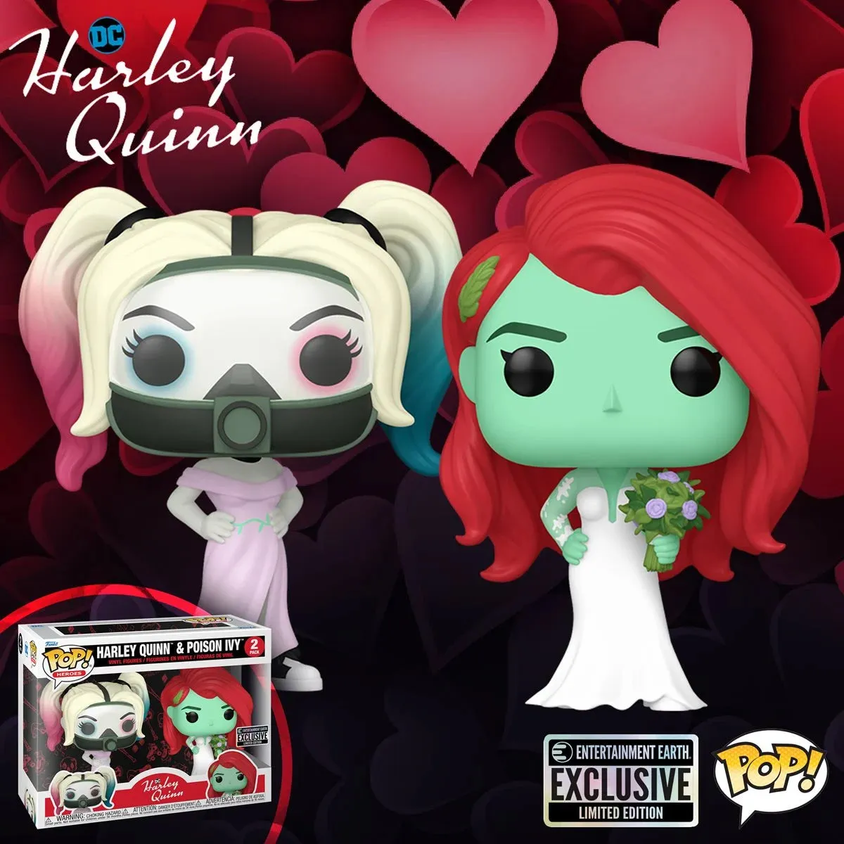 Funko Pop! Heroes - Harley Quinn and Poison Ivy Wedding Deluxe Exclusive Vinyl Figures (76738) LAST ONE!