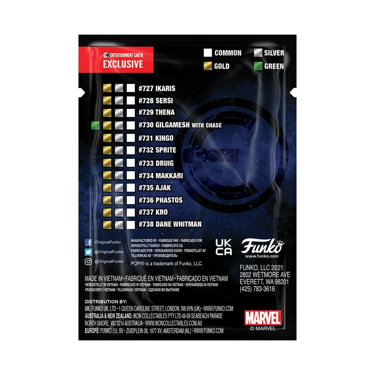 Funko Pop! Marvel #730 - The Eternals - Gilgamesh (Entertainment Earth Exclusive) Vinyl Figure with Collectible Card  LOW STOCK