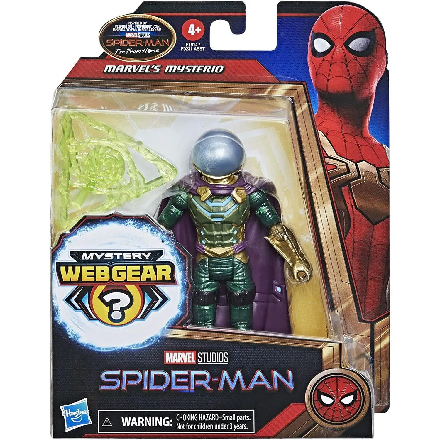 Hasbro Marvel Studios Spider-Man Mystery Web Gear Marvel's Mysterio Action Figure - 6-Inch