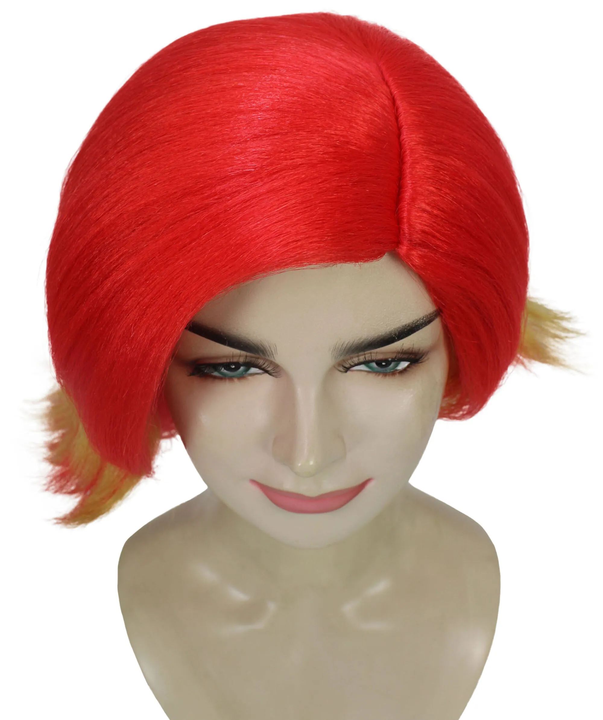 HPO Adult Women's Movie Hero Orange Short Bob Wig, Cosplay Wig, Flame-retardant Synthetic Fiber