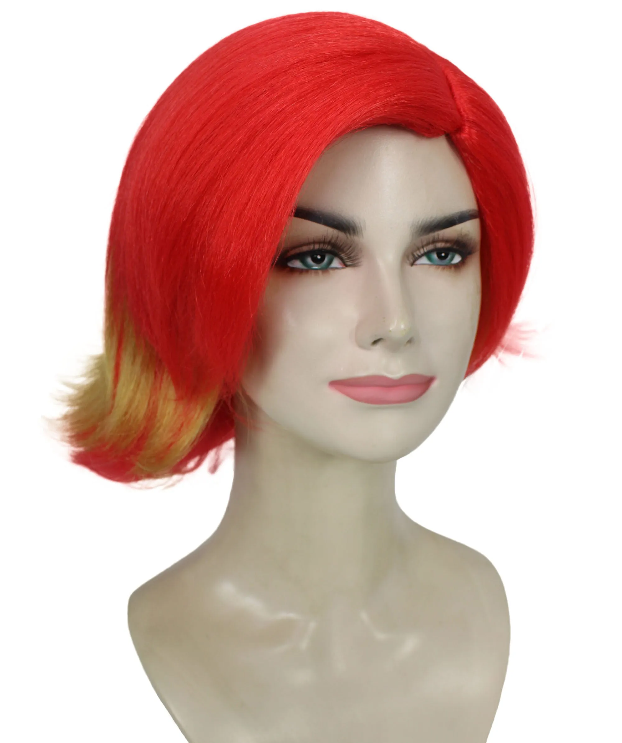 HPO Adult Women's Movie Hero Orange Short Bob Wig, Cosplay Wig, Flame-retardant Synthetic Fiber