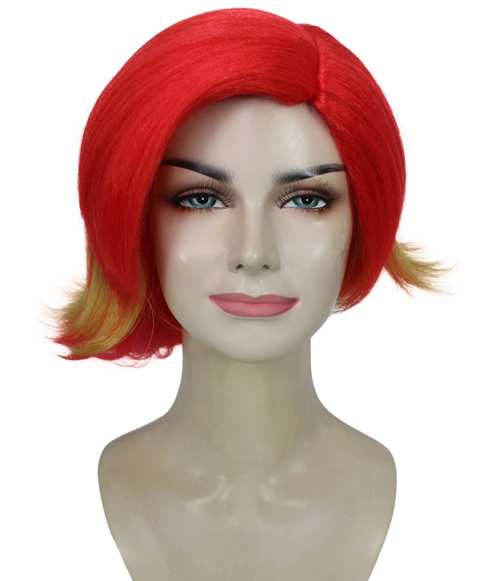 HPO Adult Women's Movie Hero Orange Short Bob Wig, Cosplay Wig, Flame-retardant Synthetic Fiber
