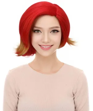 HPO Adult Women's Movie Hero Orange Short Bob Wig, Cosplay Wig, Flame-retardant Synthetic Fiber
