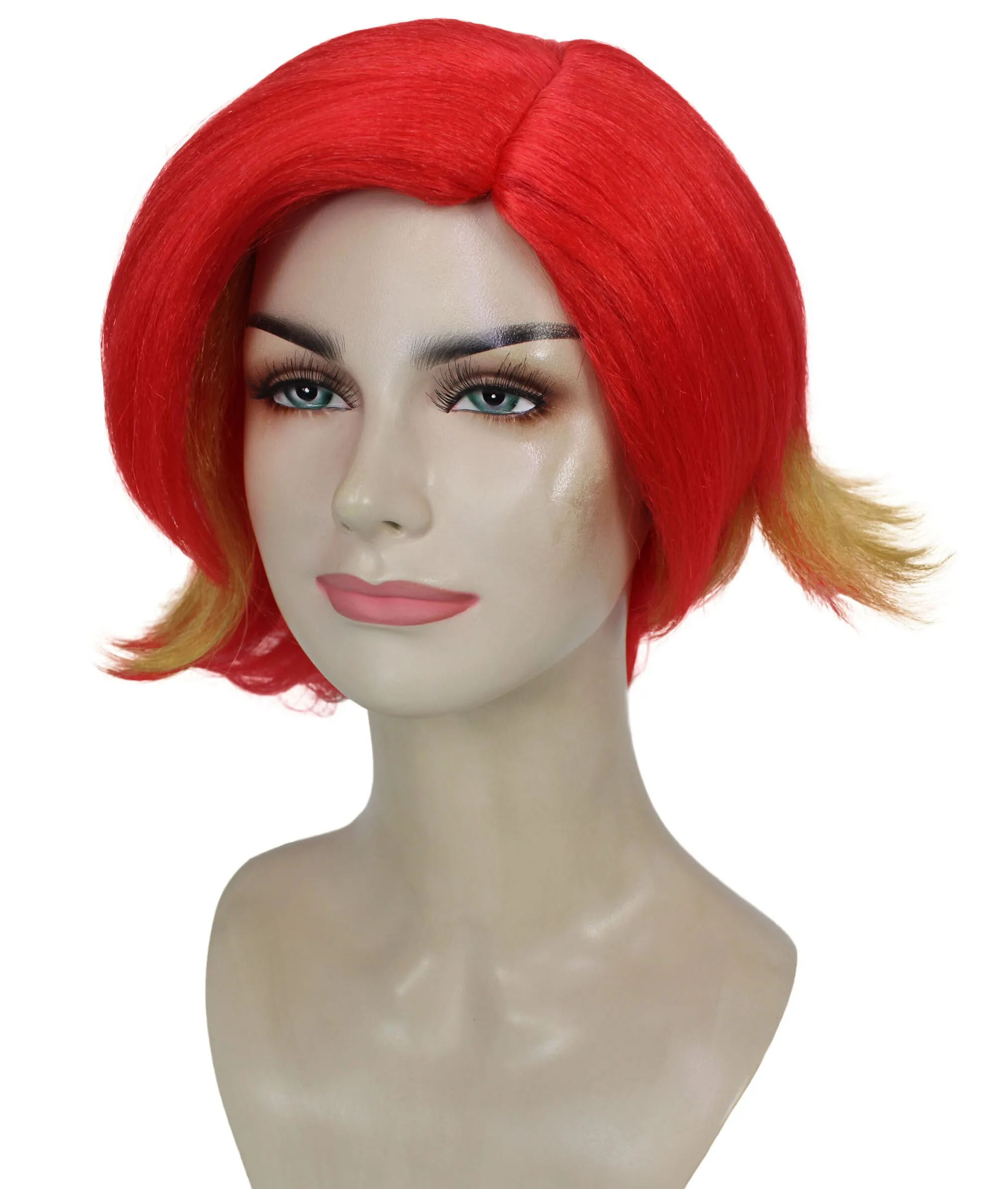 HPO Adult Women's Movie Hero Orange Short Bob Wig, Cosplay Wig, Flame-retardant Synthetic Fiber