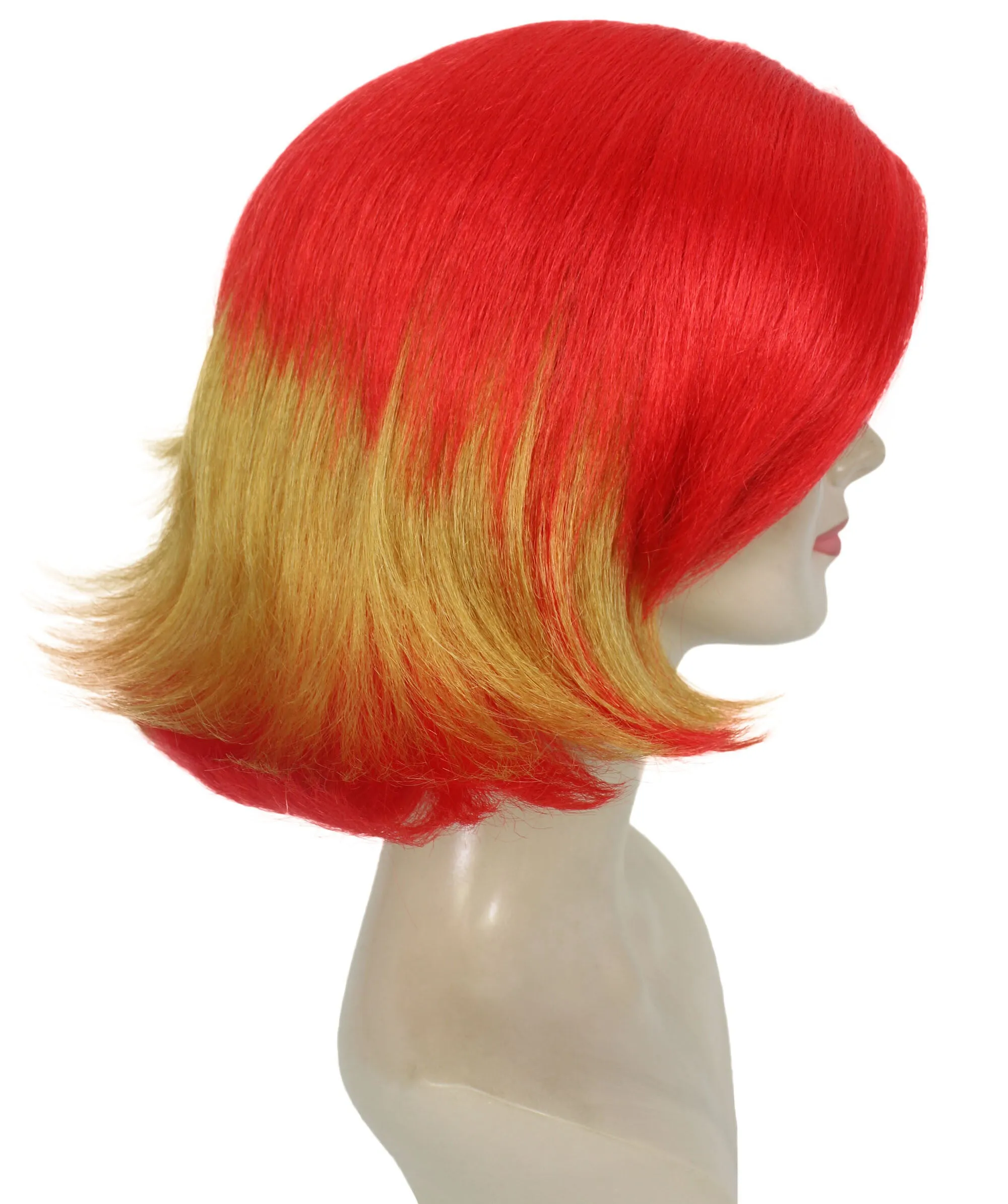 HPO Adult Women's Movie Hero Orange Short Bob Wig, Cosplay Wig, Flame-retardant Synthetic Fiber