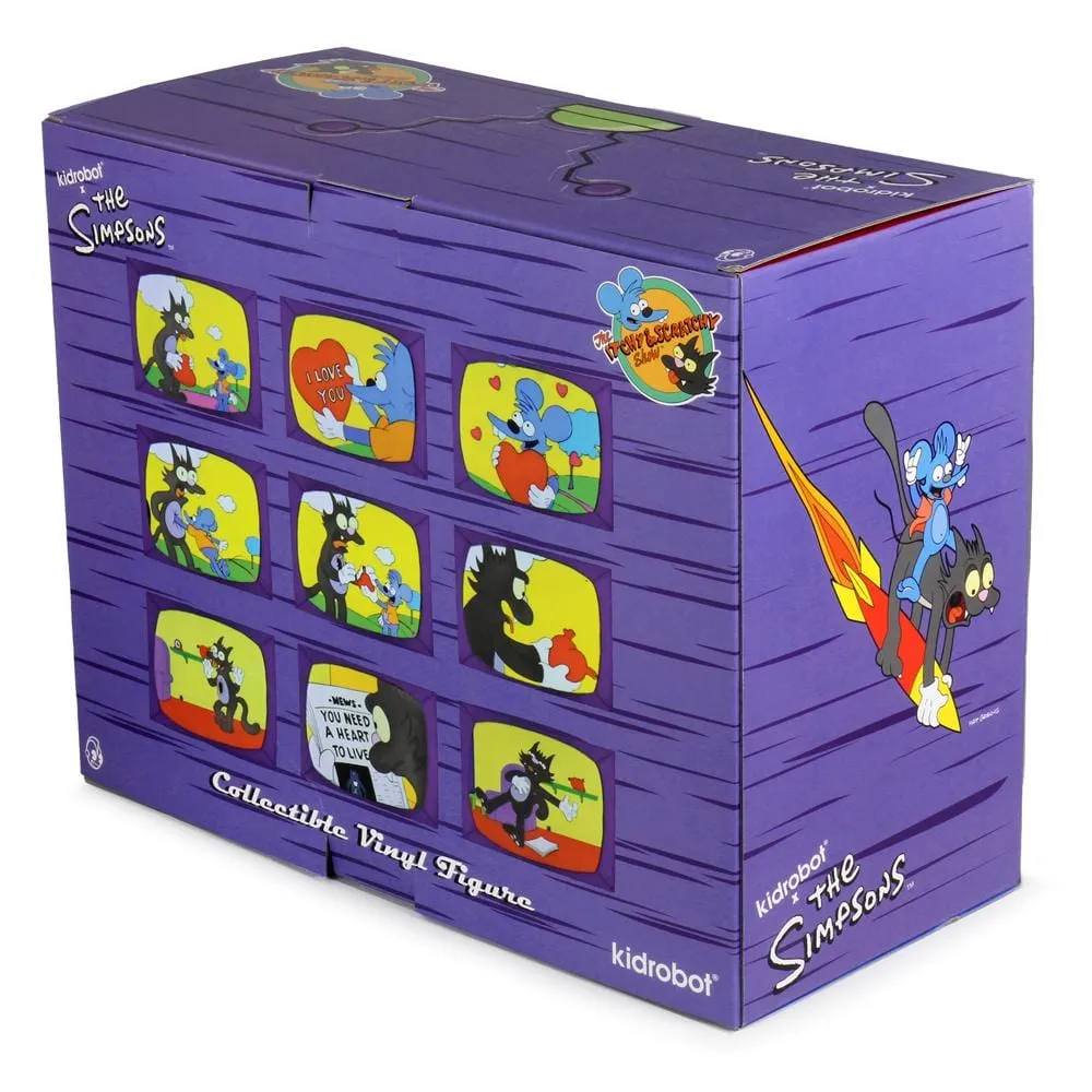 Itchy and Scratchy Flocked Version Medium Figure Set by The Simpsons x Kidrobot - IamRetro Exclusive