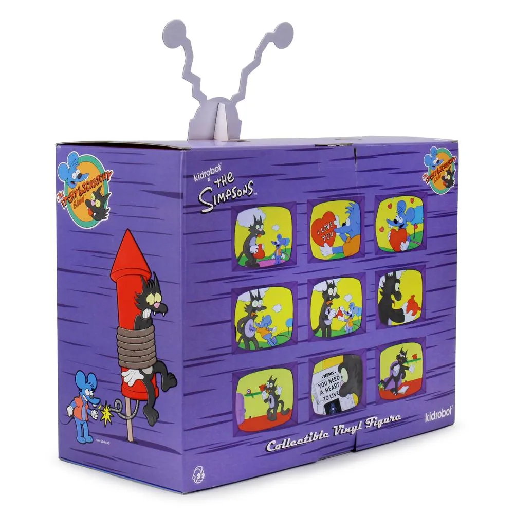 Itchy and Scratchy Flocked Version Medium Figure Set by The Simpsons x Kidrobot - IamRetro Exclusive