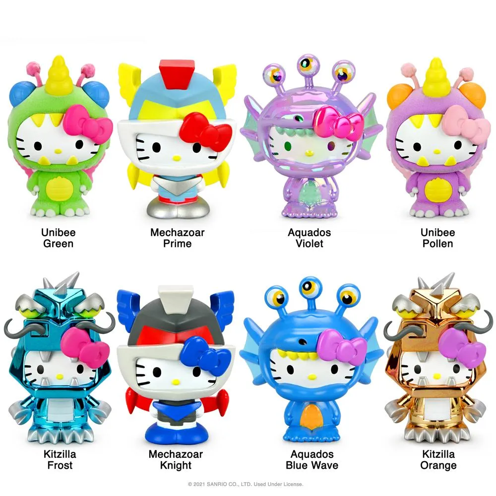 Kidrobot x Hello Kitty Kaiju Vinyl Mini Figure: Kitzilla Frost