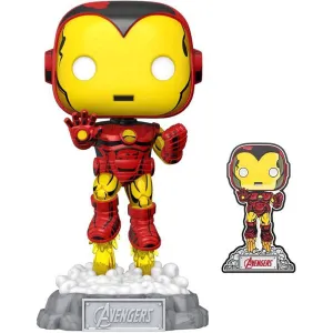 Marvel Comics - Iron Man Avengers 60th US Exclusive Pop! Vinyl with Pin