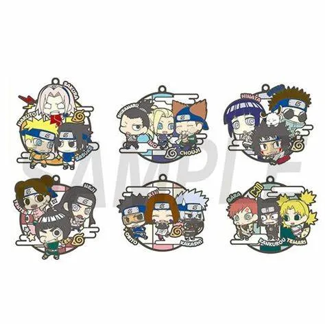 Naruto Three-Man Cell Believe It! Rubber Mascot Mystery Box Keychain