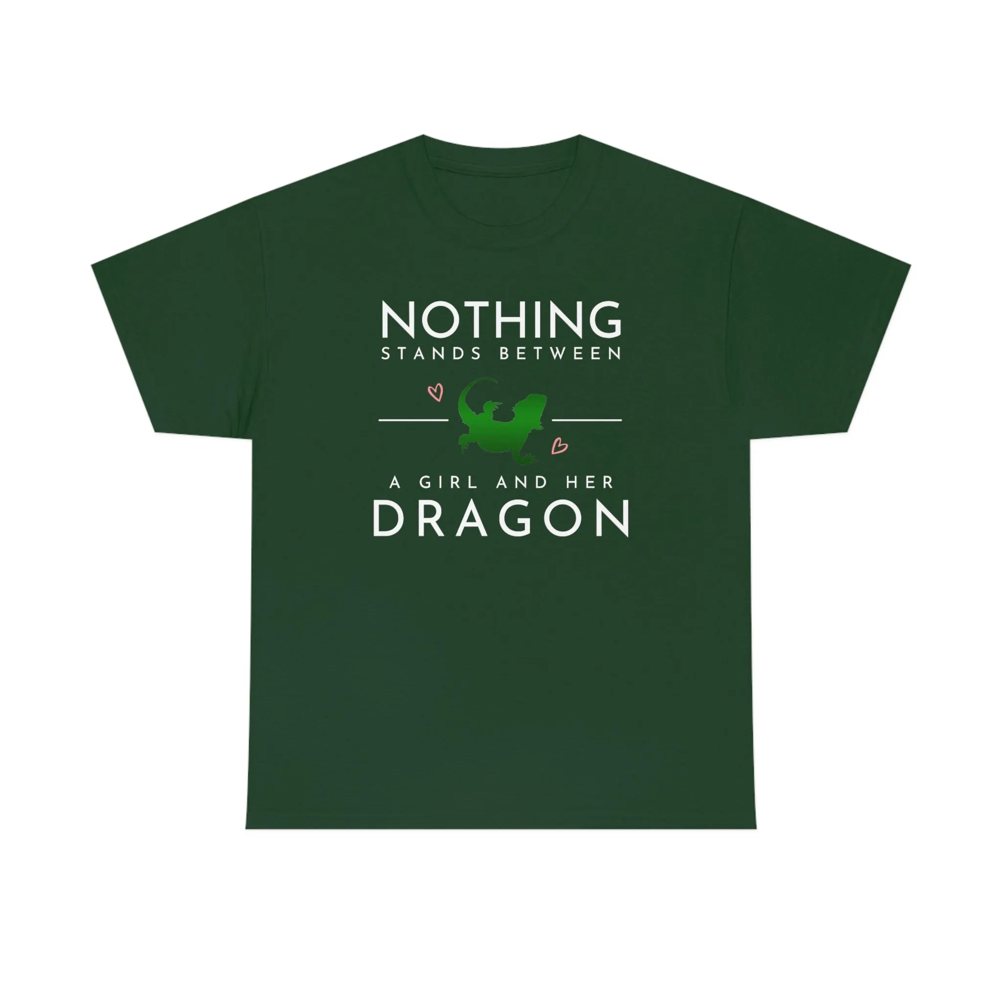 Nothing Stand Between a Girl and Her Dragon Heavy Cotton T-Shirt