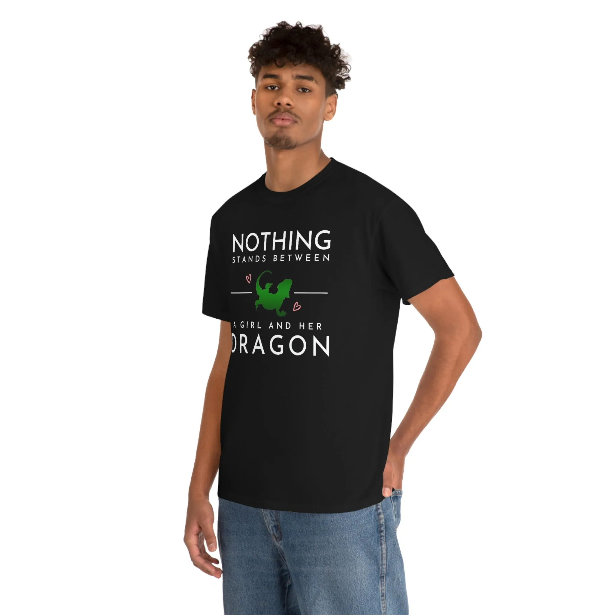 Nothing Stand Between a Girl and Her Dragon Heavy Cotton T-Shirt