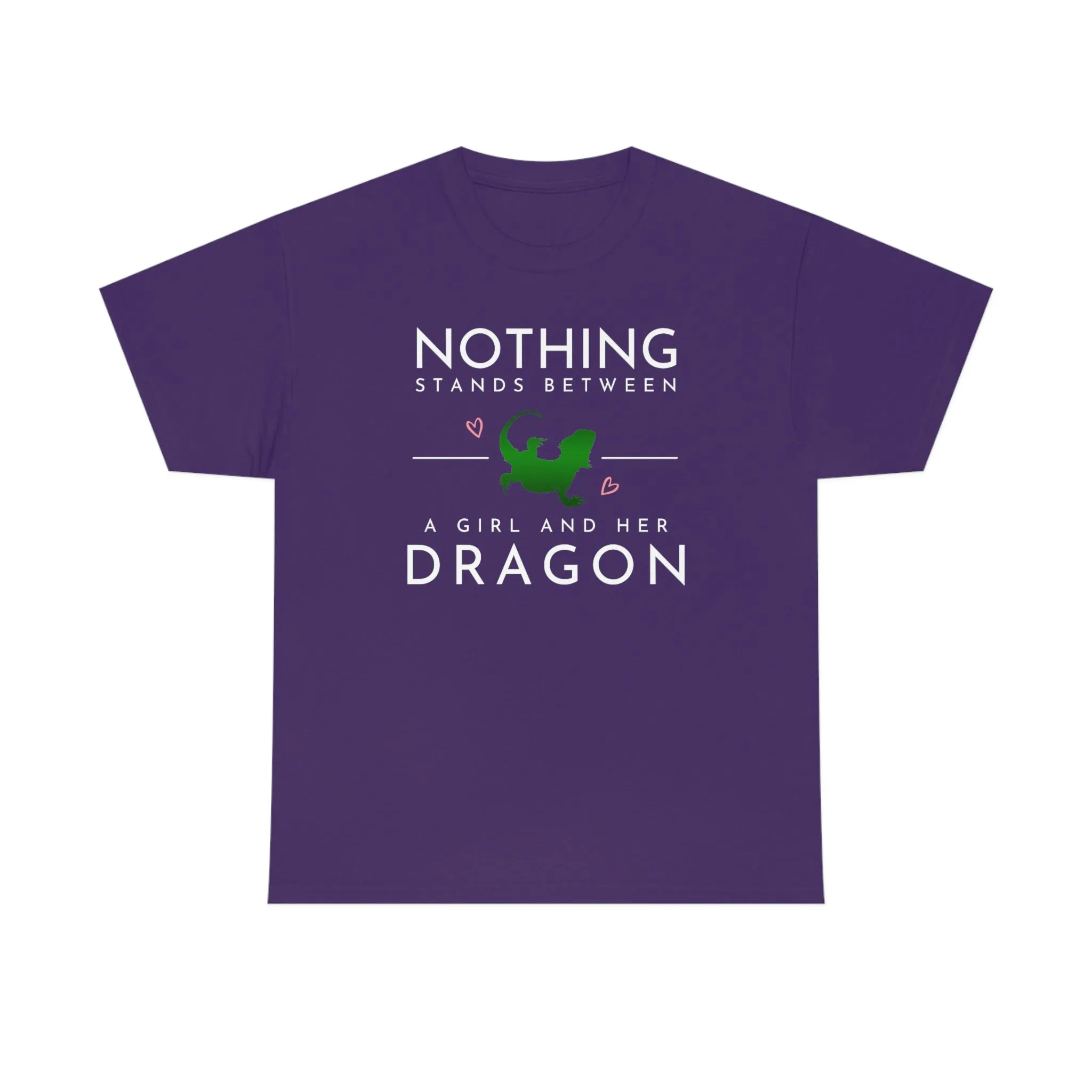 Nothing Stand Between a Girl and Her Dragon Heavy Cotton T-Shirt