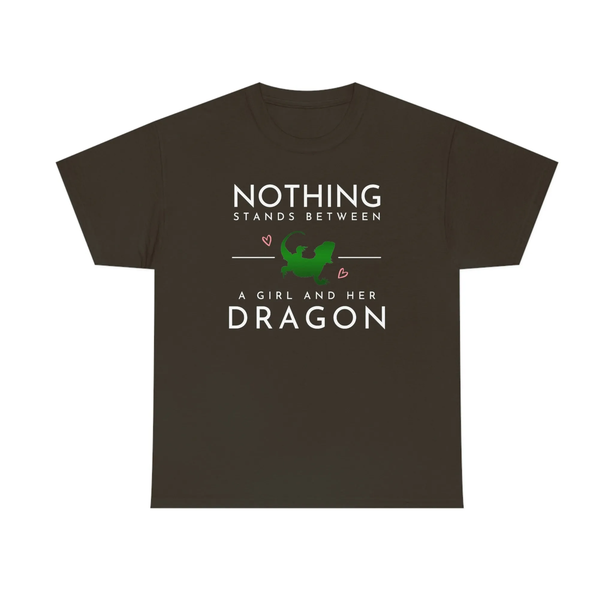 Nothing Stand Between a Girl and Her Dragon Heavy Cotton T-Shirt