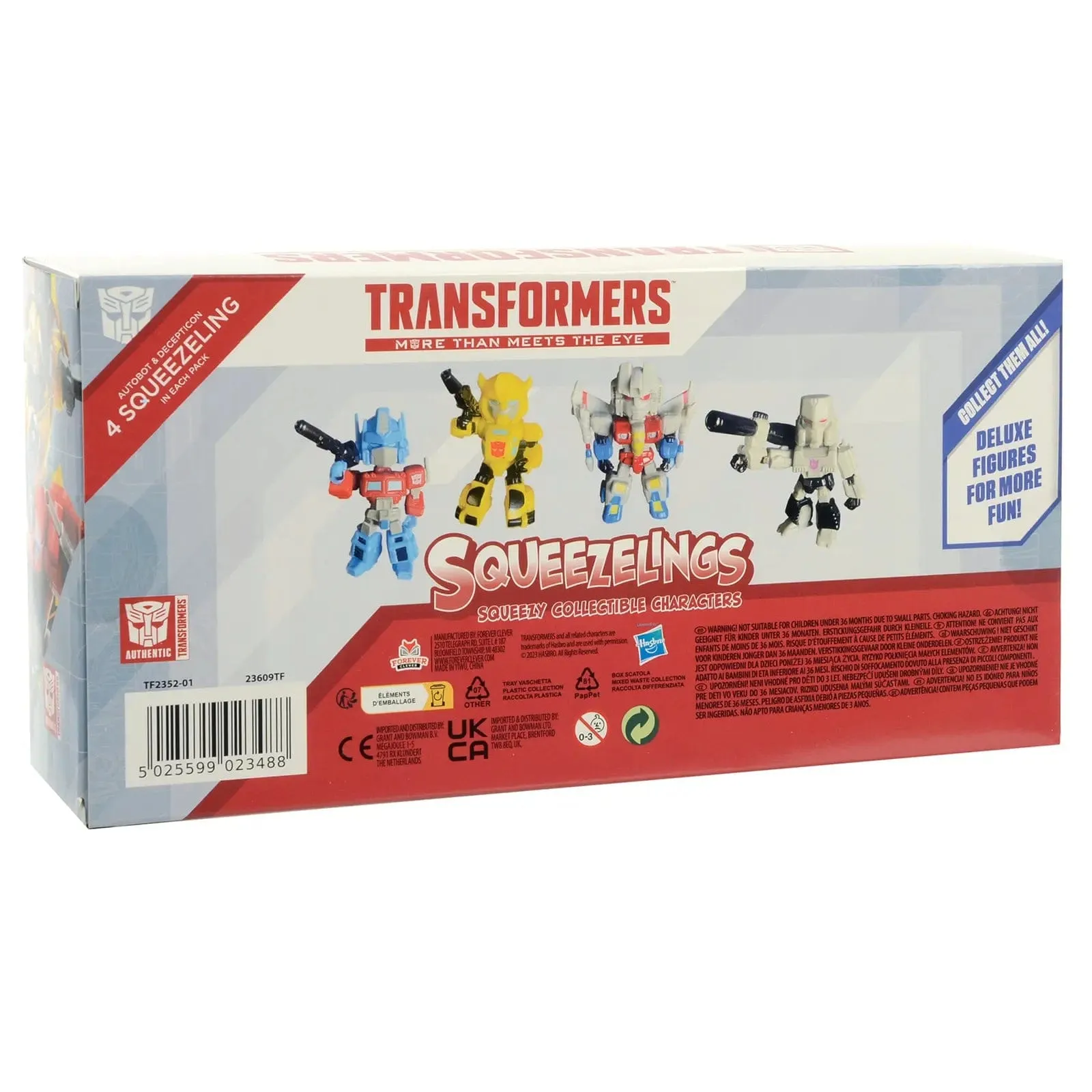 Pack Of 4 Transformers Squeezelings Deluxe Action Figures 6cm