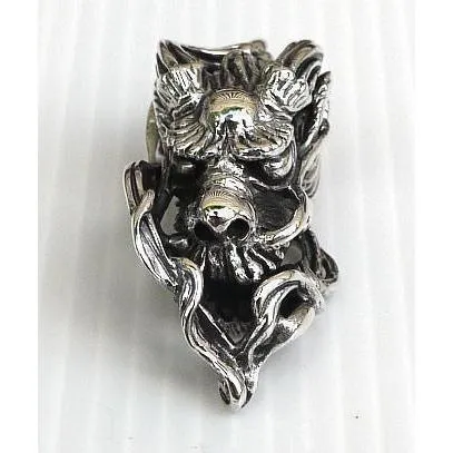Silver Chinese Dragon Pendant