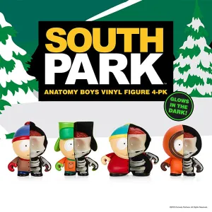 South Park Anatomy Boys 2" Vinyl Figure 4-Pack Glow-in-the-Dark Edition