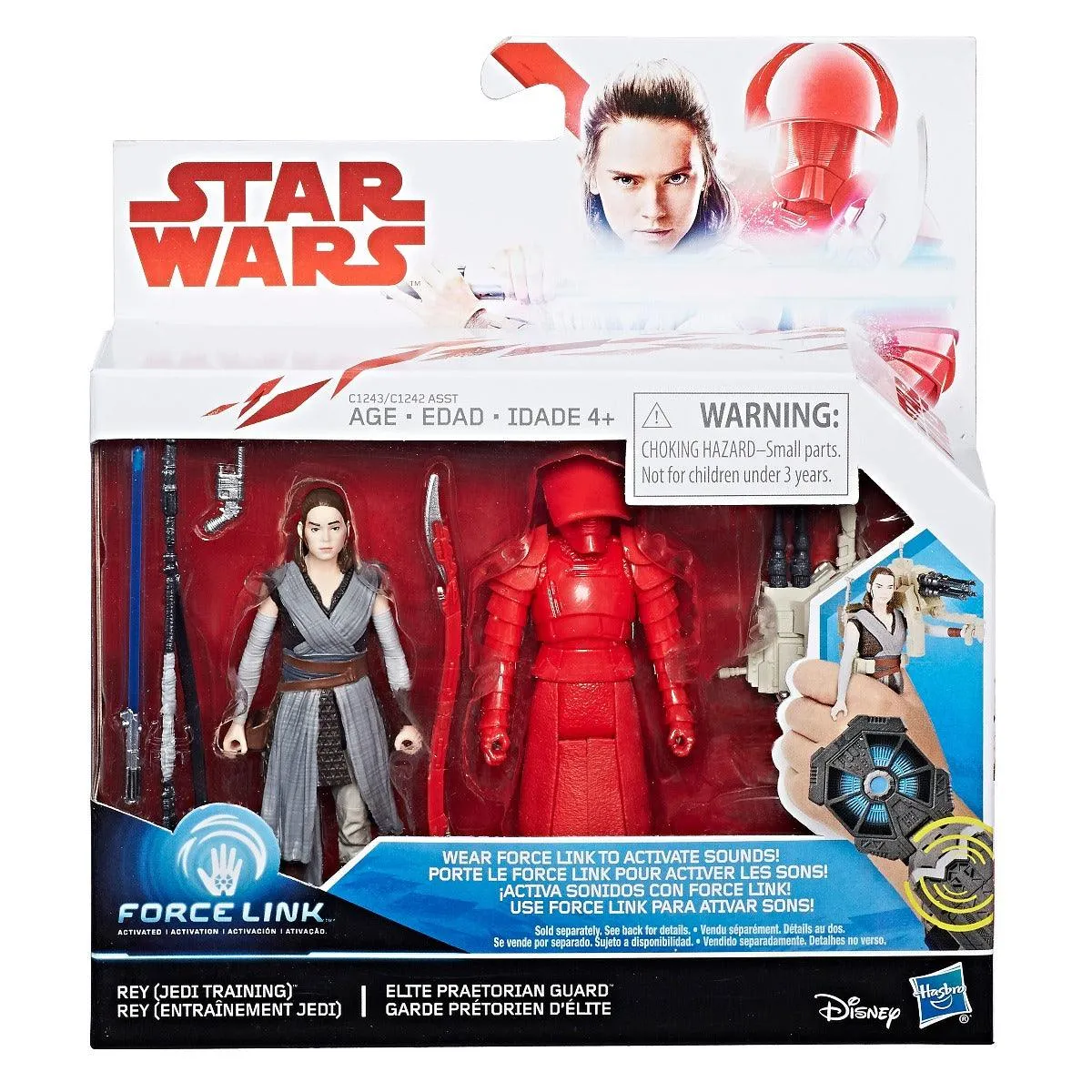 Star Wars: The Last Jedi Rey (Jedi Training) and Elite Praetorian Guard Figure 2-Pack 3.75 Inches