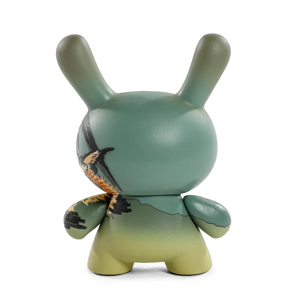 The Met 3" Showpiece Vinyl Art Dunny - Rooster, Hen and Chicken with Spiderwort by Katsushika Hokusai (PRE-ORDER)