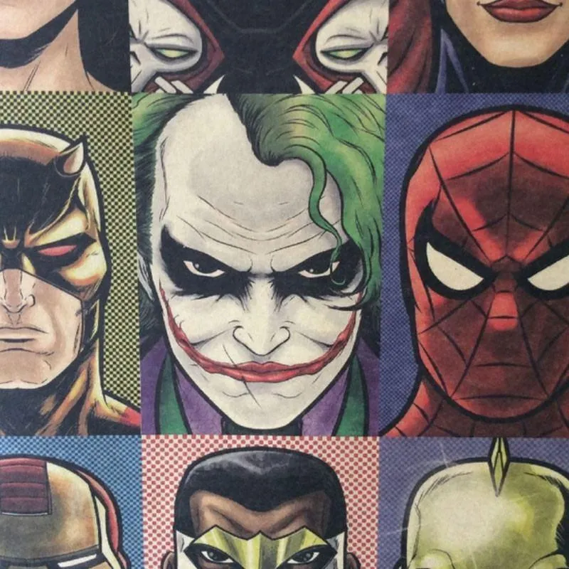 Vintage Superheroes Poster