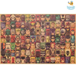 Vintage Superheroes Poster