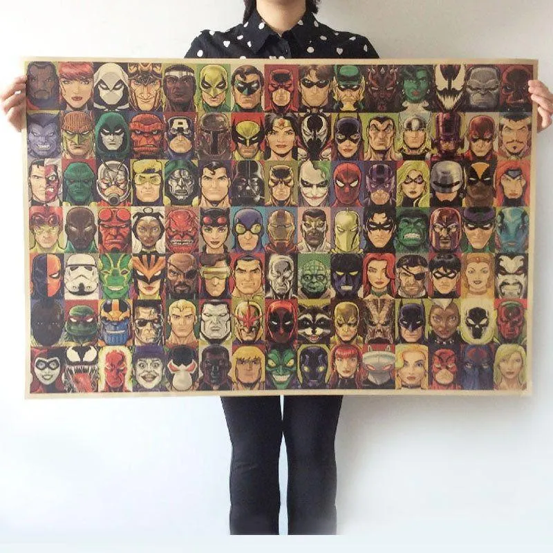 Vintage Superheroes Poster