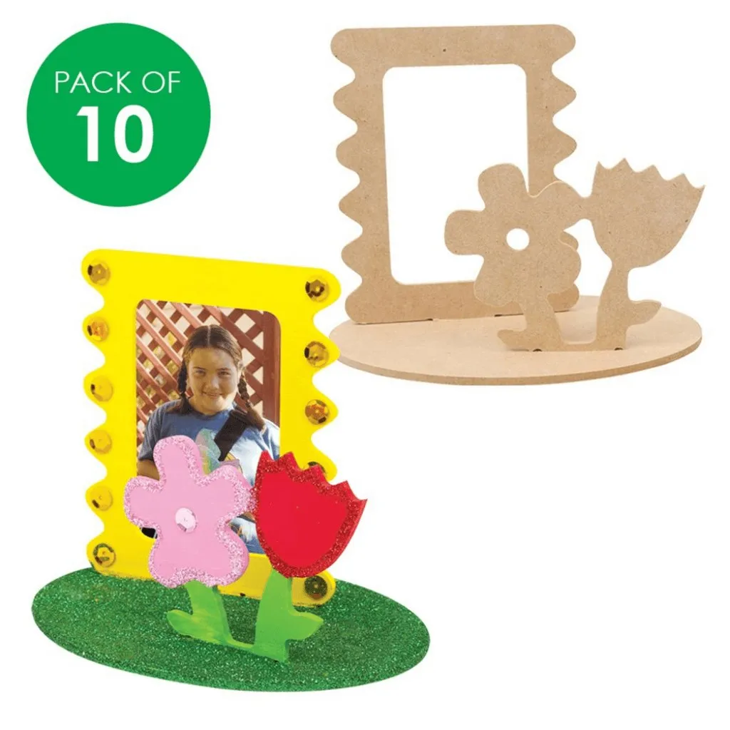 Wooden Flower Diorama Frames - Pack of 10